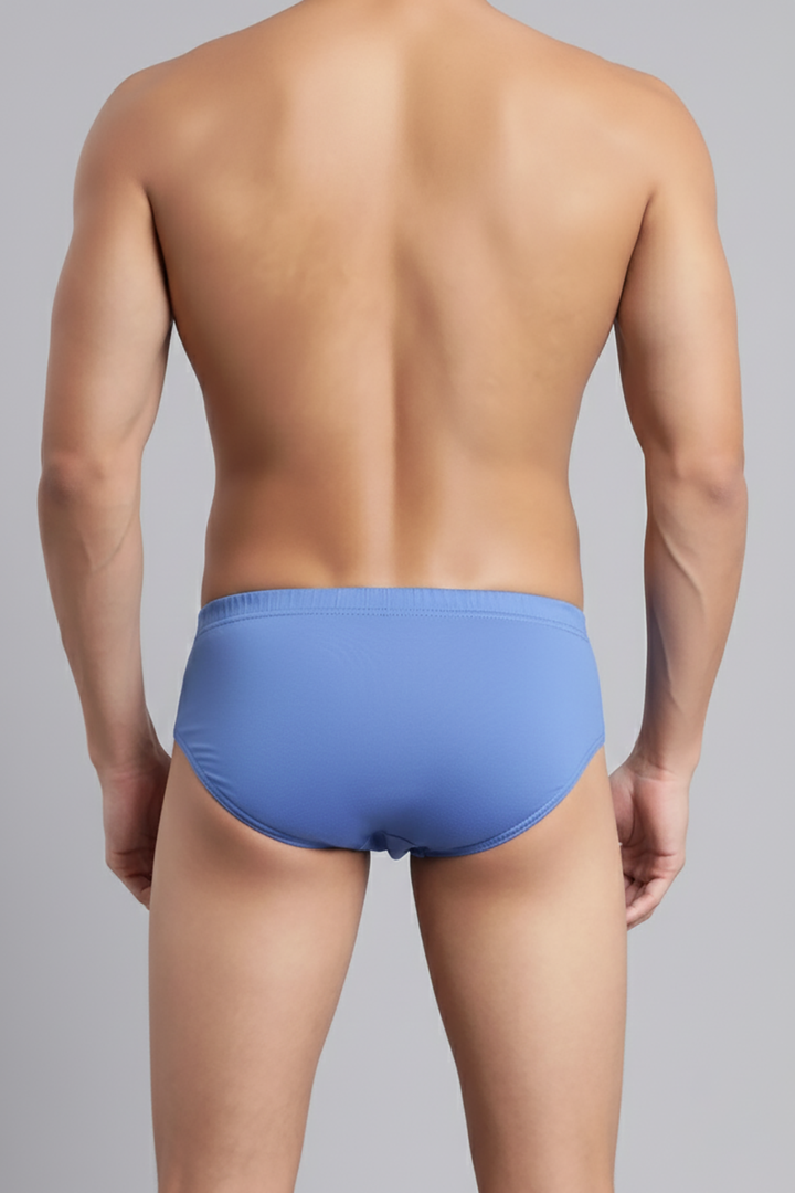 100% cotton Royal Blue men’s inner briefs with shrinkage control