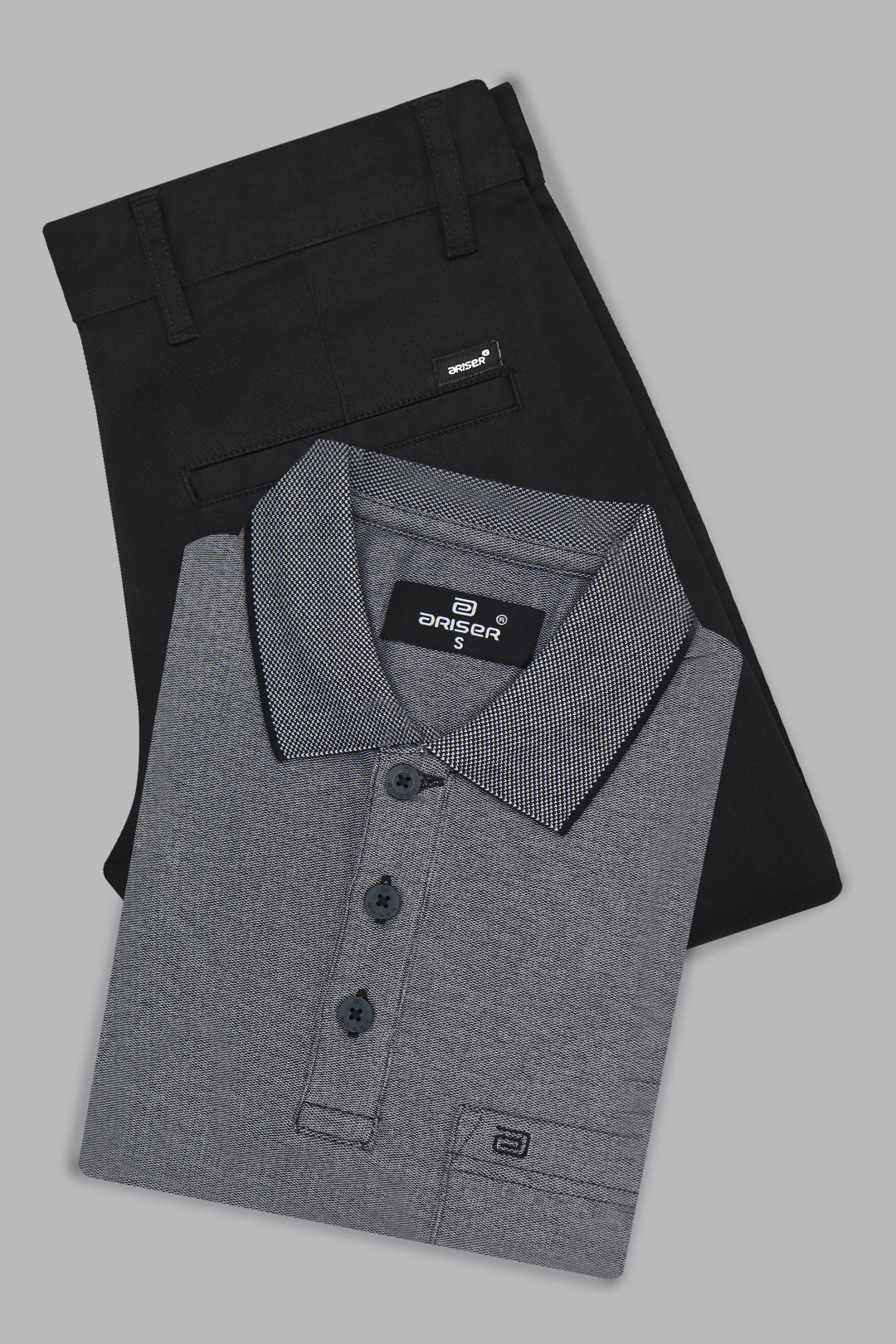 Golf polo t shirt with black trouser