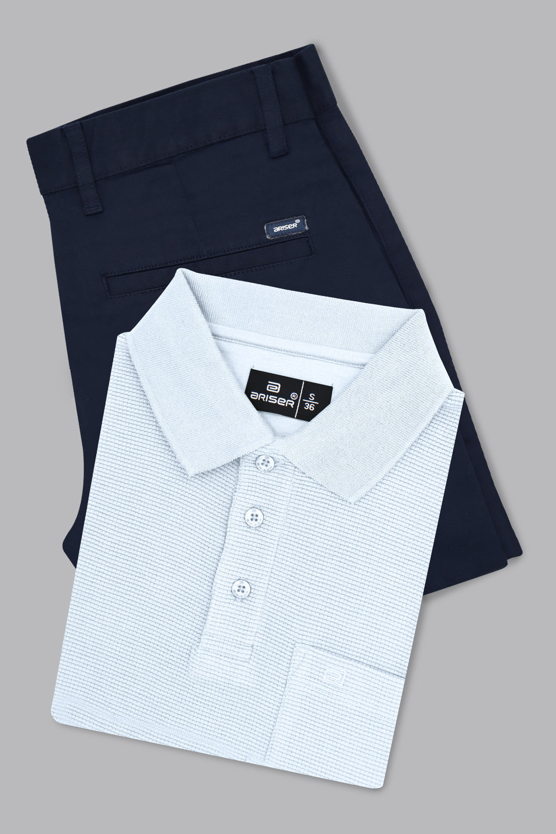 Cotton-Rich Polo with Trousers