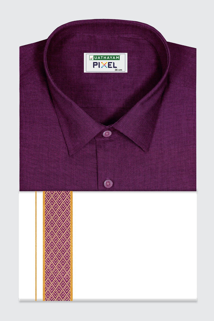 Uathayam Pixel Grand matching shirt and dhoti set