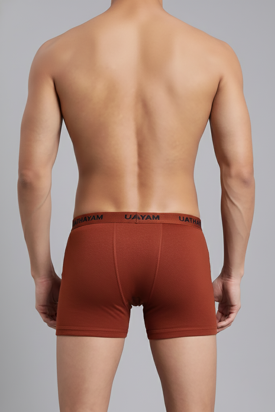 Comfortable rust brown innerwear trunks for men by Uathayam