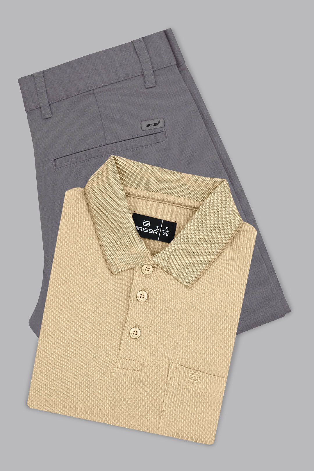 Smart casual polo t shirt trouser set