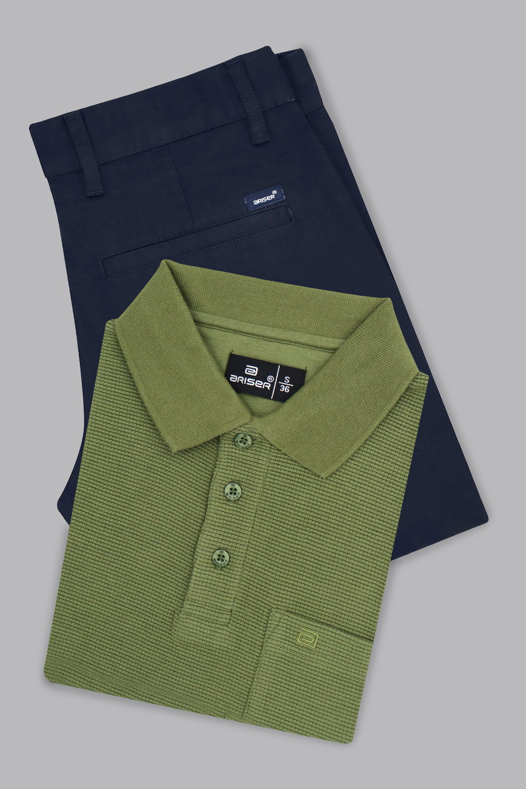 olive green polo t shirt cotton rich