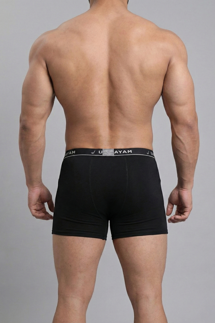 Ultimate Fine men’s cotton trunks chocolate brown pocket-free design
