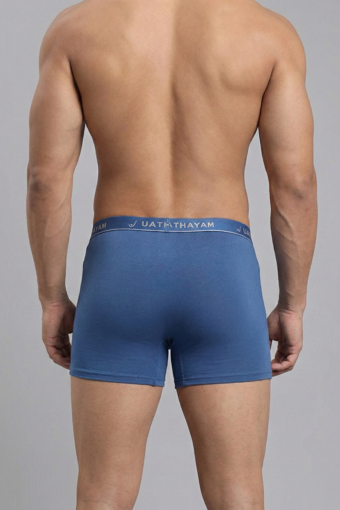 Men comfortable cotton trunks with outer elastic
