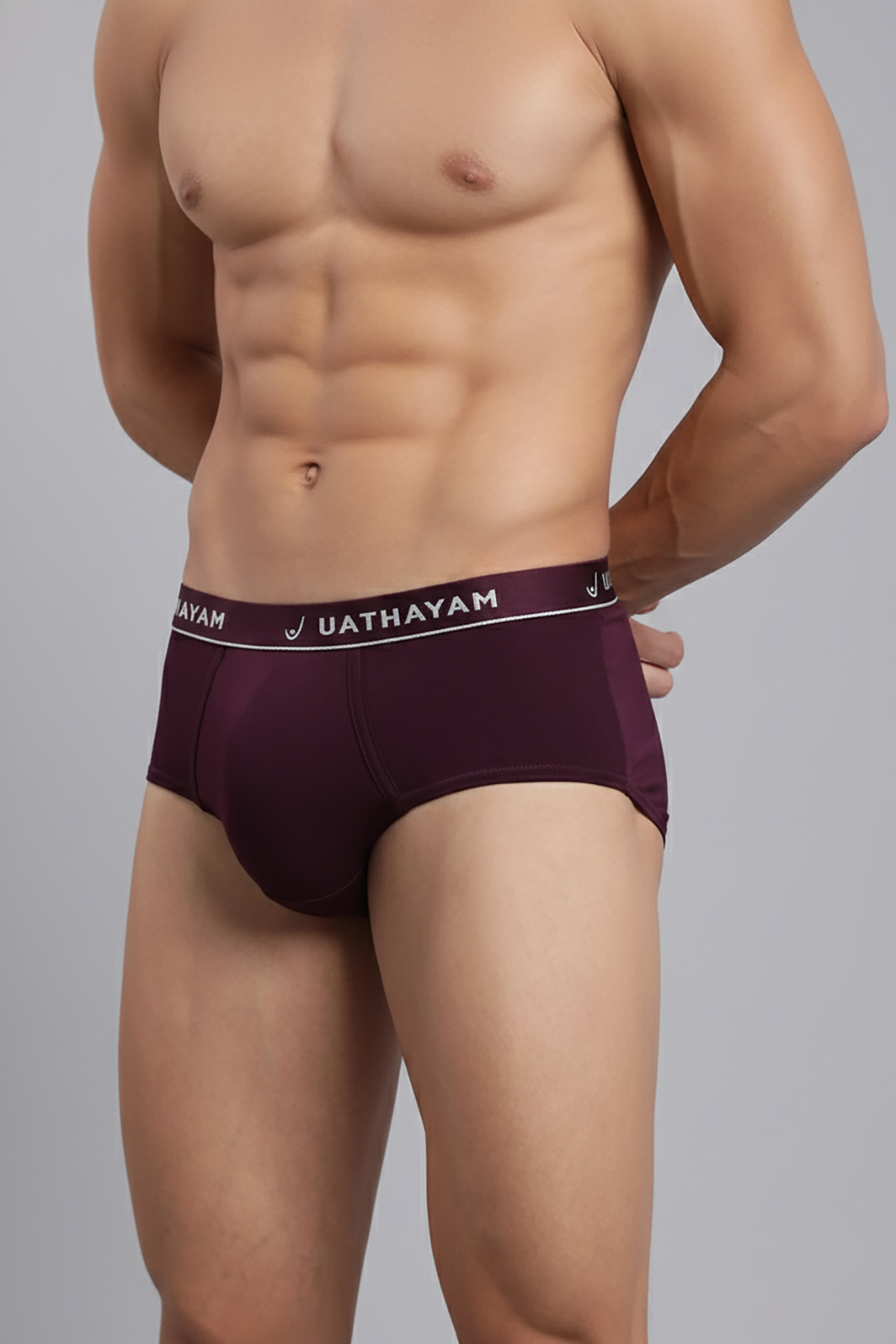 Stylish and comfortable dark purple men’s briefs