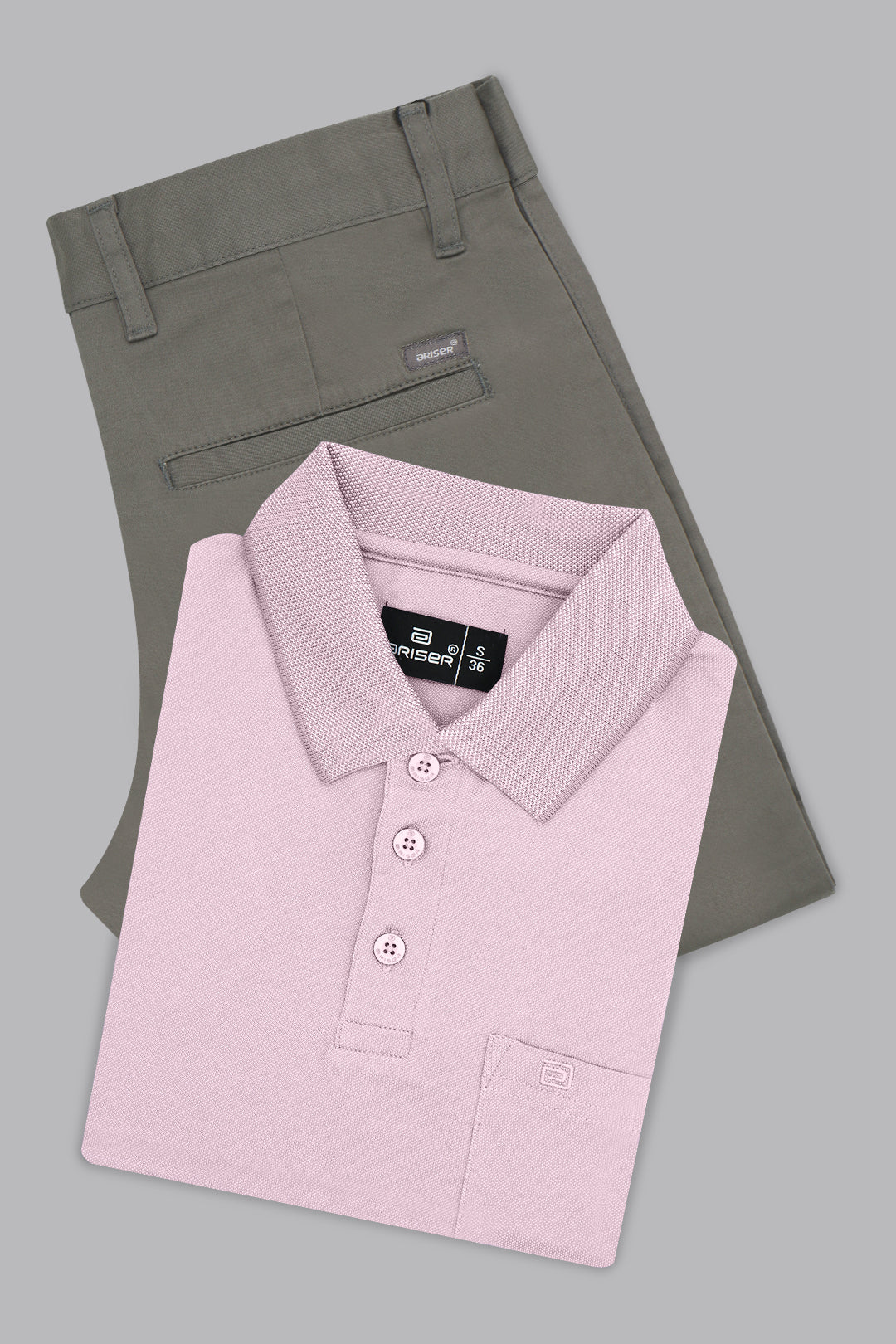 Basic chino slate gray trouser men