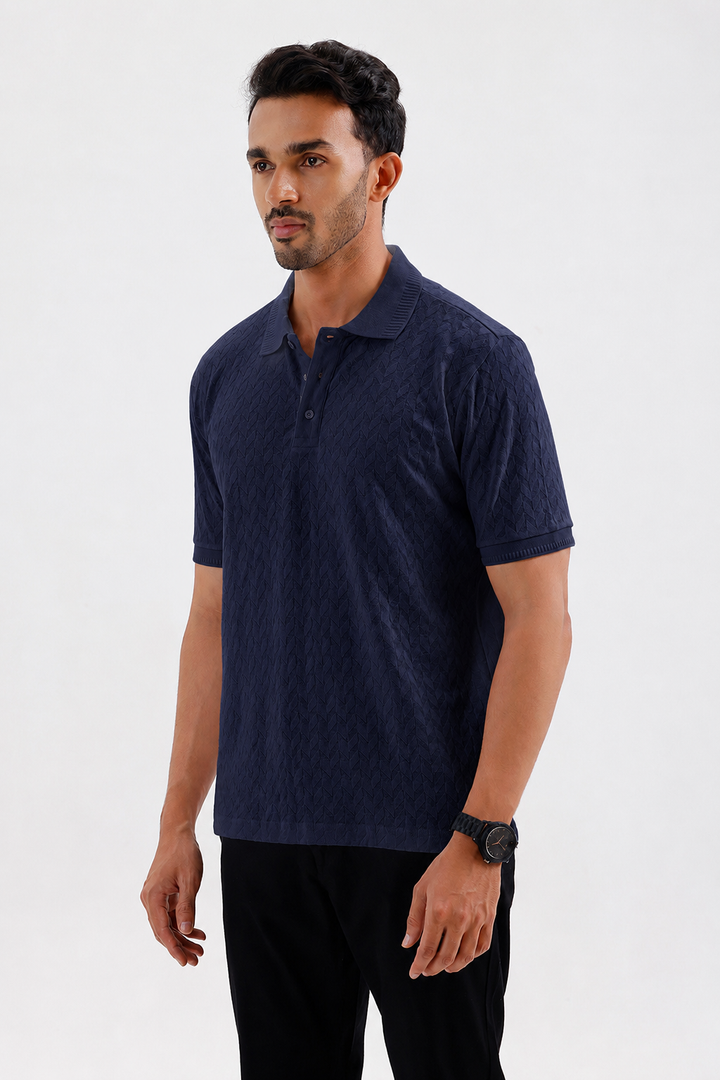 Fashion Polo - Deep Blue T-Shirts For Men | Ariser