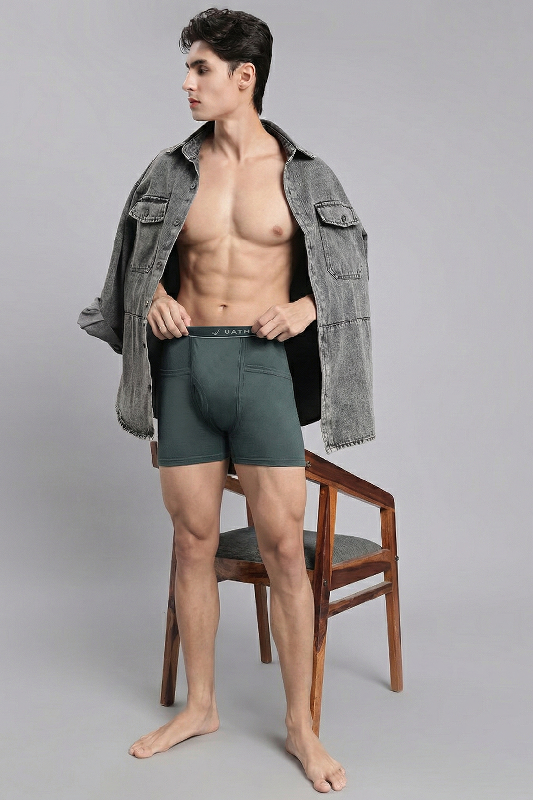 Comfortable daily wear trunks for men green