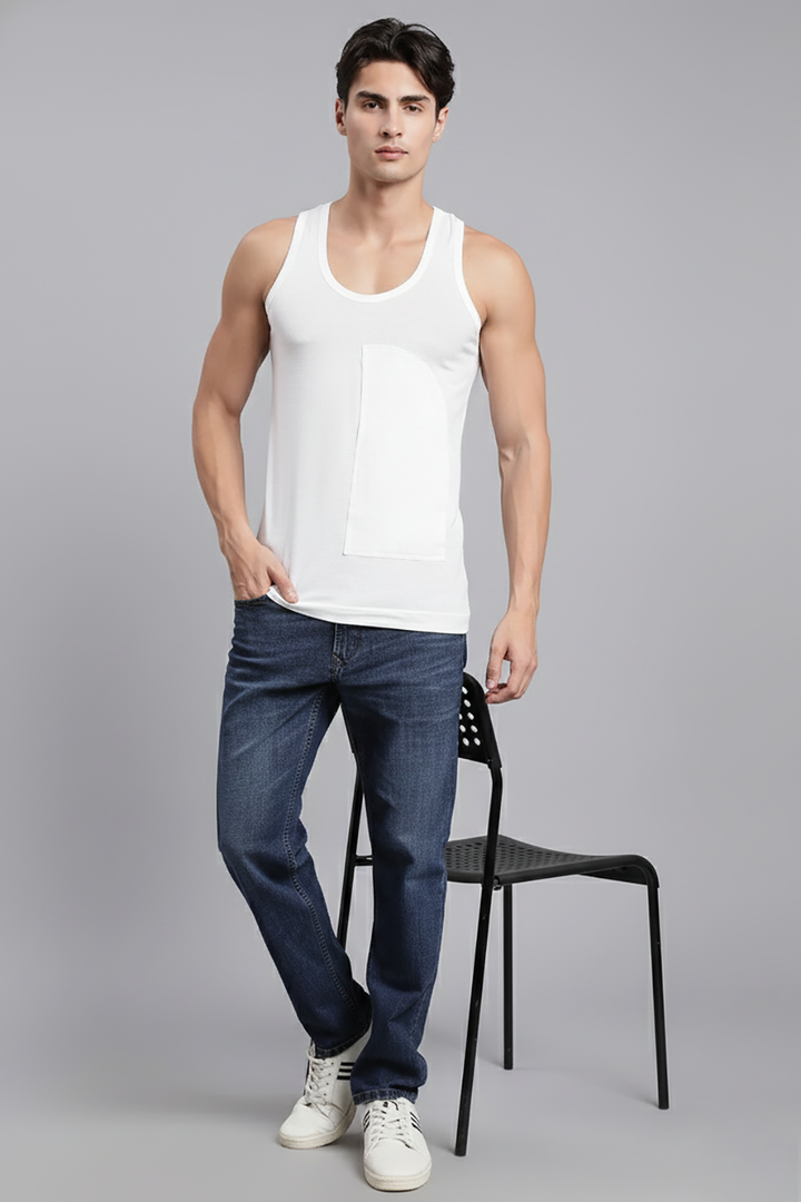 Kings RN men’s innerwear cotton vest with front pocket