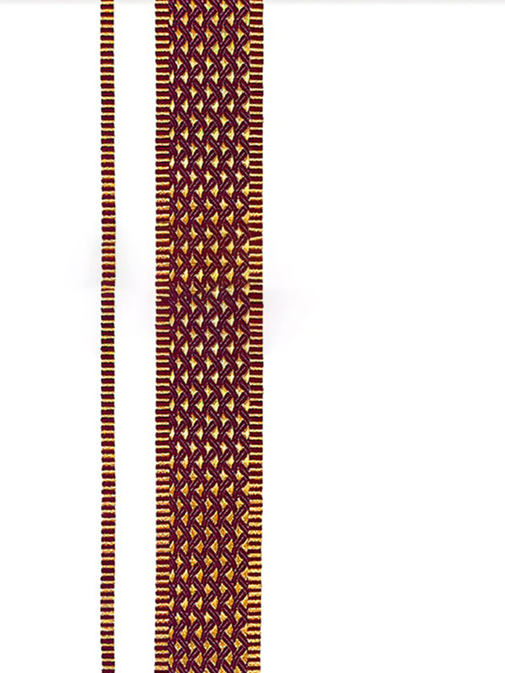 Majestic - Wine Maroon Matching Shirt And Single Layered Fancy Border Dhoti Set For Men | Uathayam