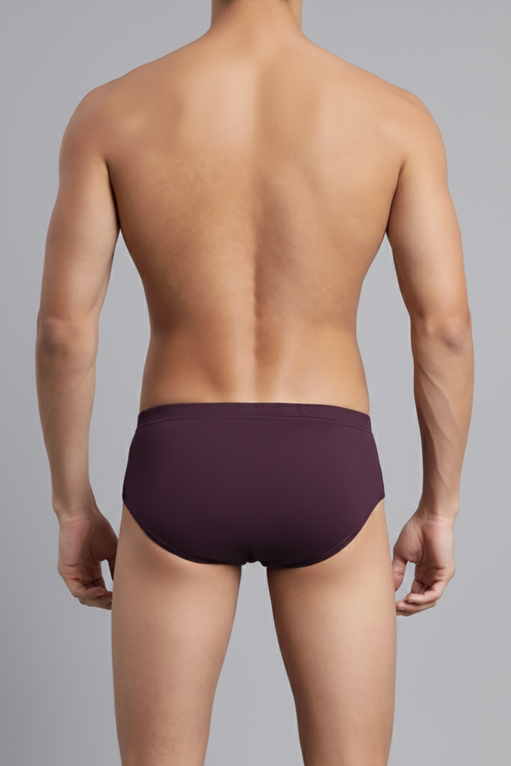 Plum Wine men’s 100% cotton inner elastic briefs Uathayam