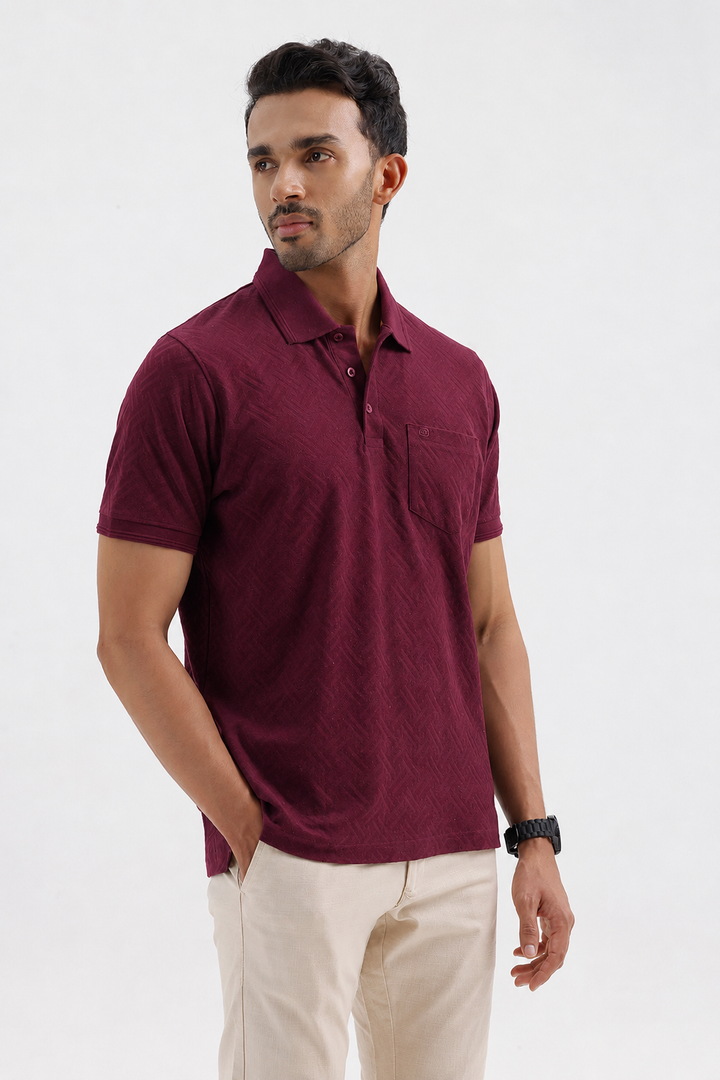 Clark Polo - Garnet Ember T-Shirts For Men | Ariser