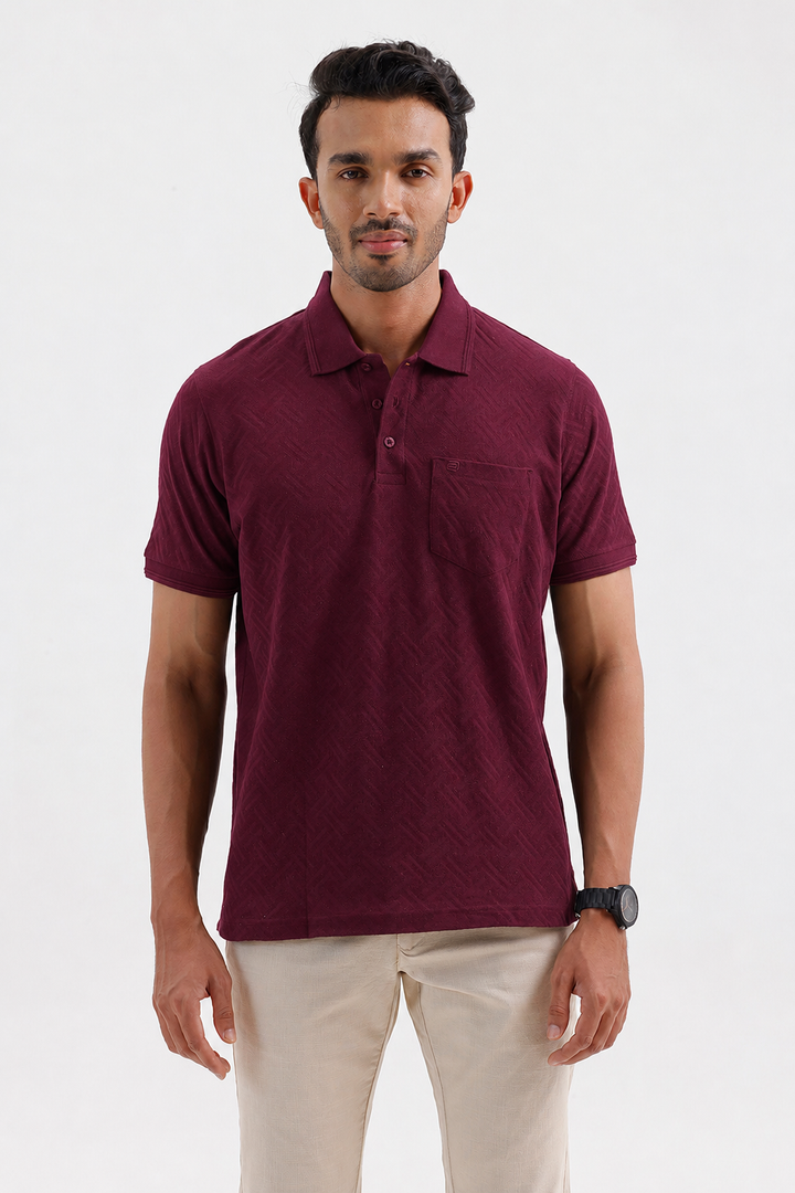 Clark Polo - Garnet Ember T-Shirts For Men | Ariser