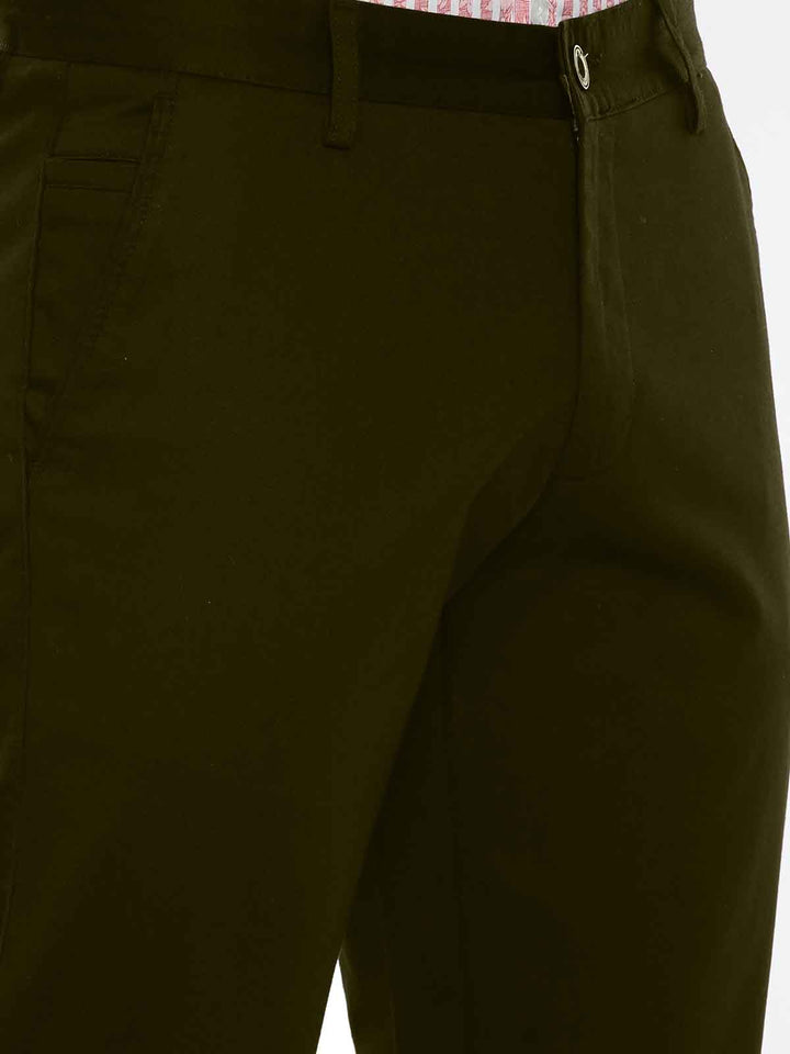Bronx Chinos -  Dark Brown Cotton Lycra Trouser | TR15004