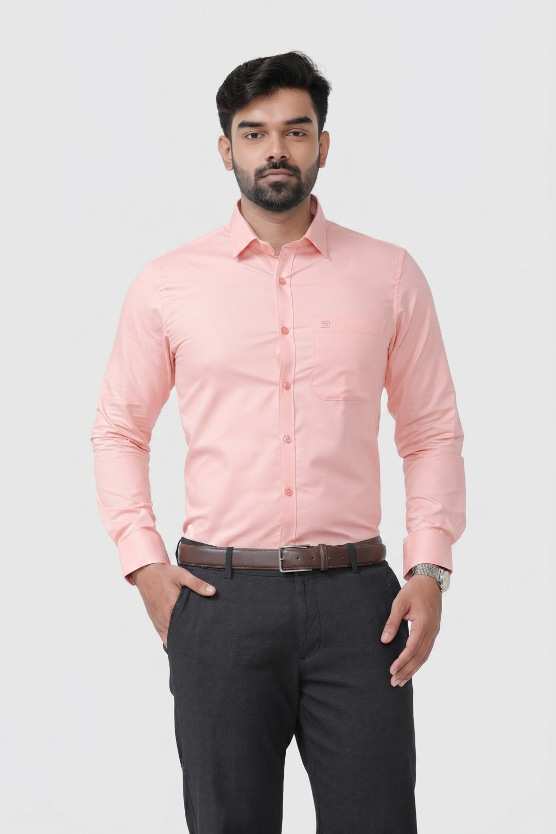 Luxor -Rose Petal Pink Formal Shirts for Men | Ariser