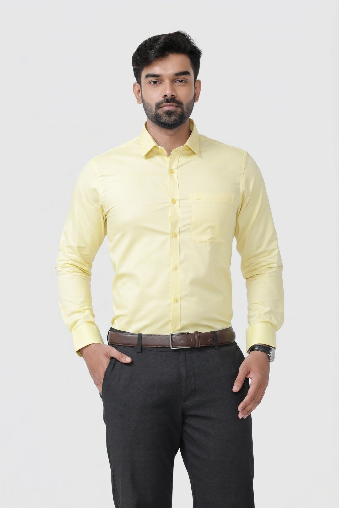 Luxor -Butter Scotch Formal Shirts for Men | Ariser