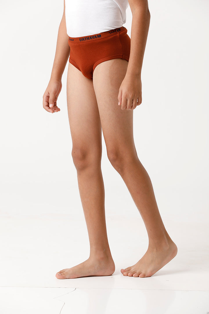 Junior Jetty - 100% Cotton Assorted Color Briefs For Kids | Uathayam