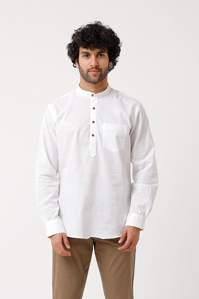 Culture - Black and White Short Kurta Combo For Men | Uathayam