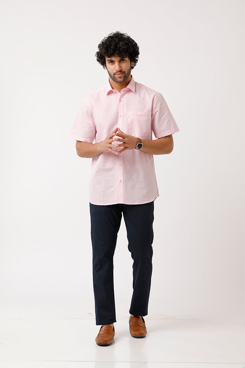 Jute Classic - Soft Pink Formal Shirt For Men | Ariser