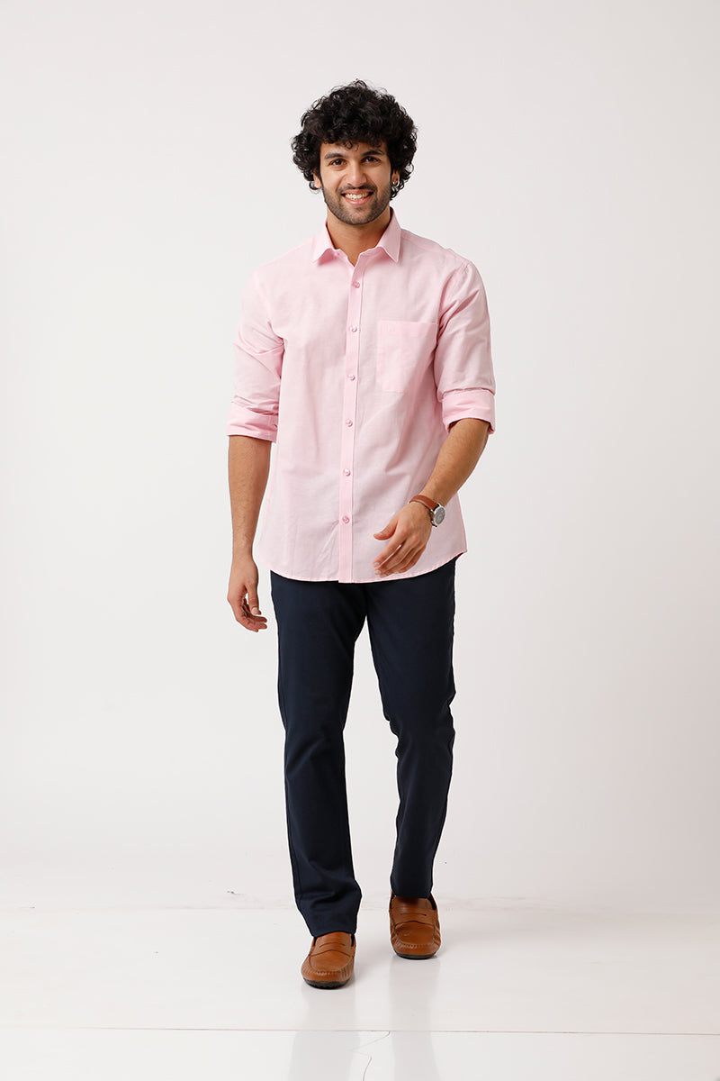 Jute Classic - Soft Pink Formal Shirt For Men | Ariser