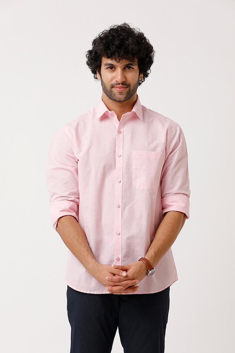 Jute Classic - Soft Pink Formal Shirt For Men | Ariser