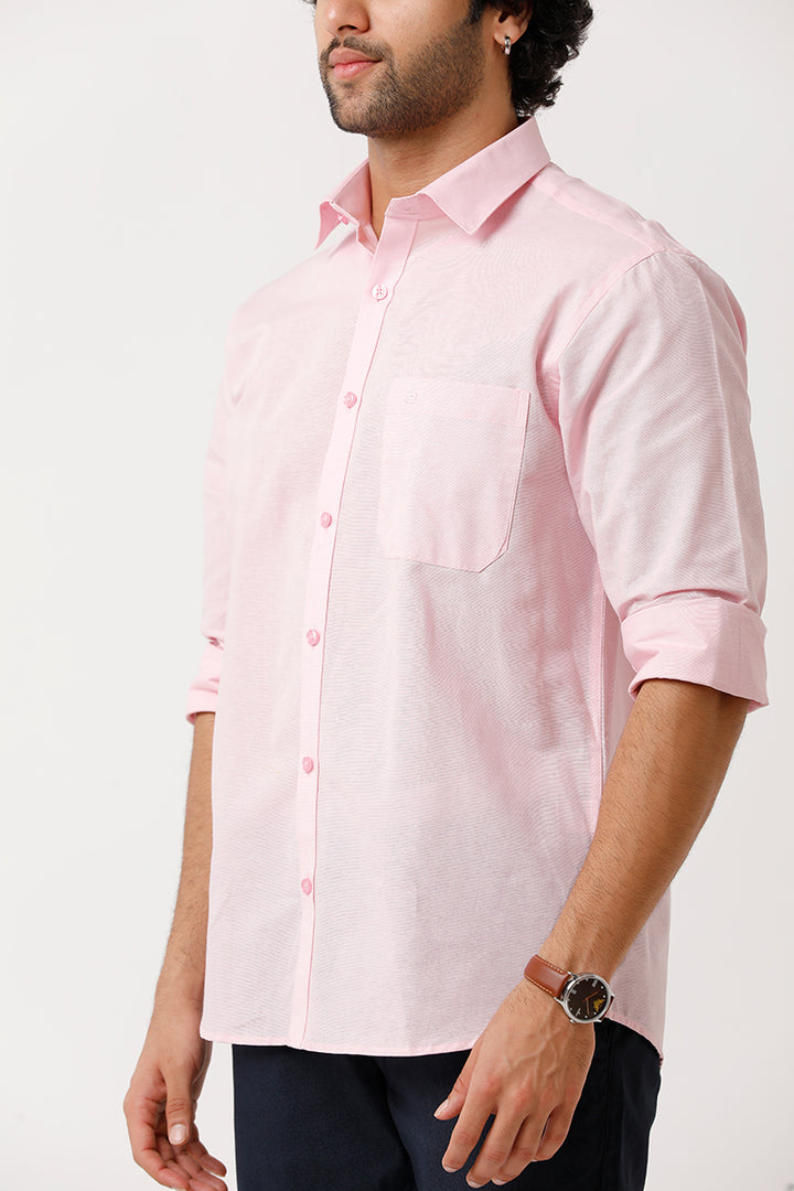 Jute Classic - Soft Pink Formal Shirt For Men | Ariser