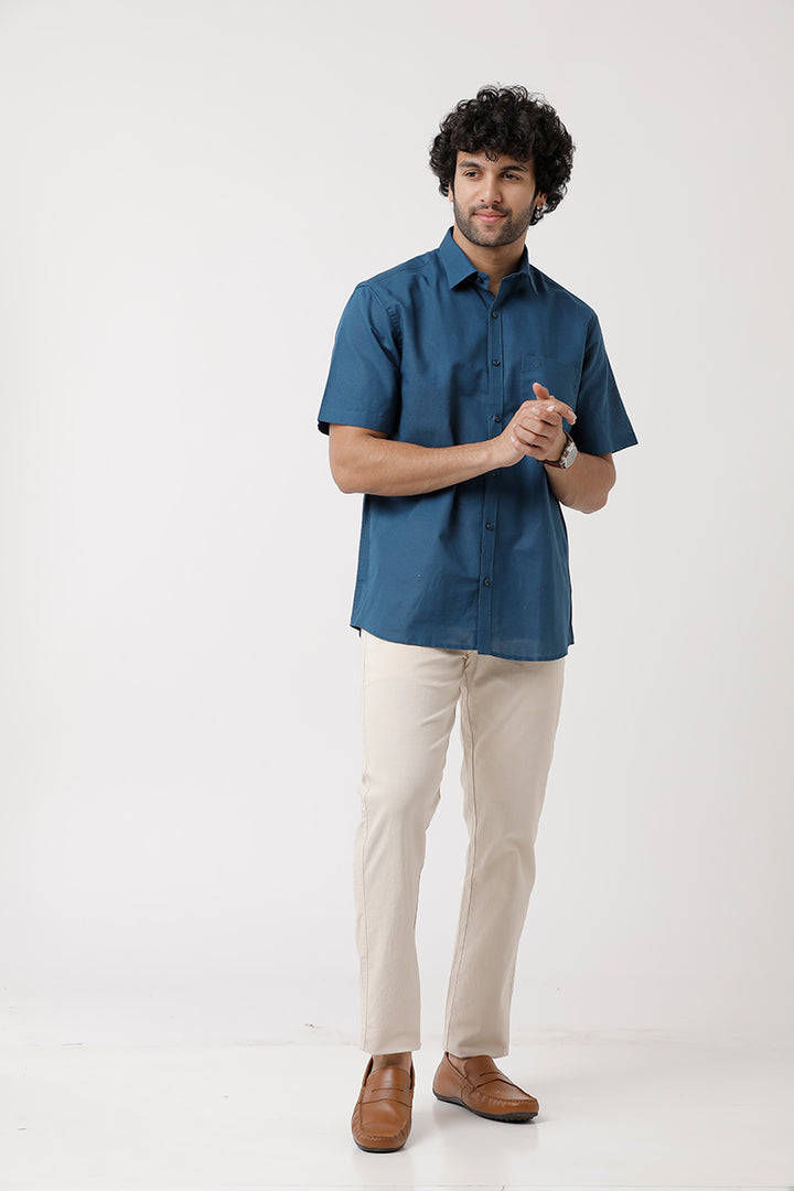 Jute Classic - Mild Blue Formal Shirt For Men | Ariser