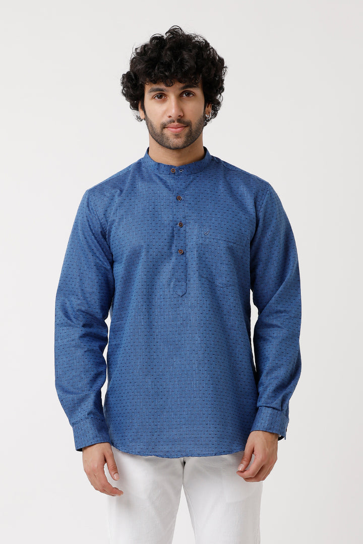 Uathayam Dark Blue -Moksha Kurta For Men