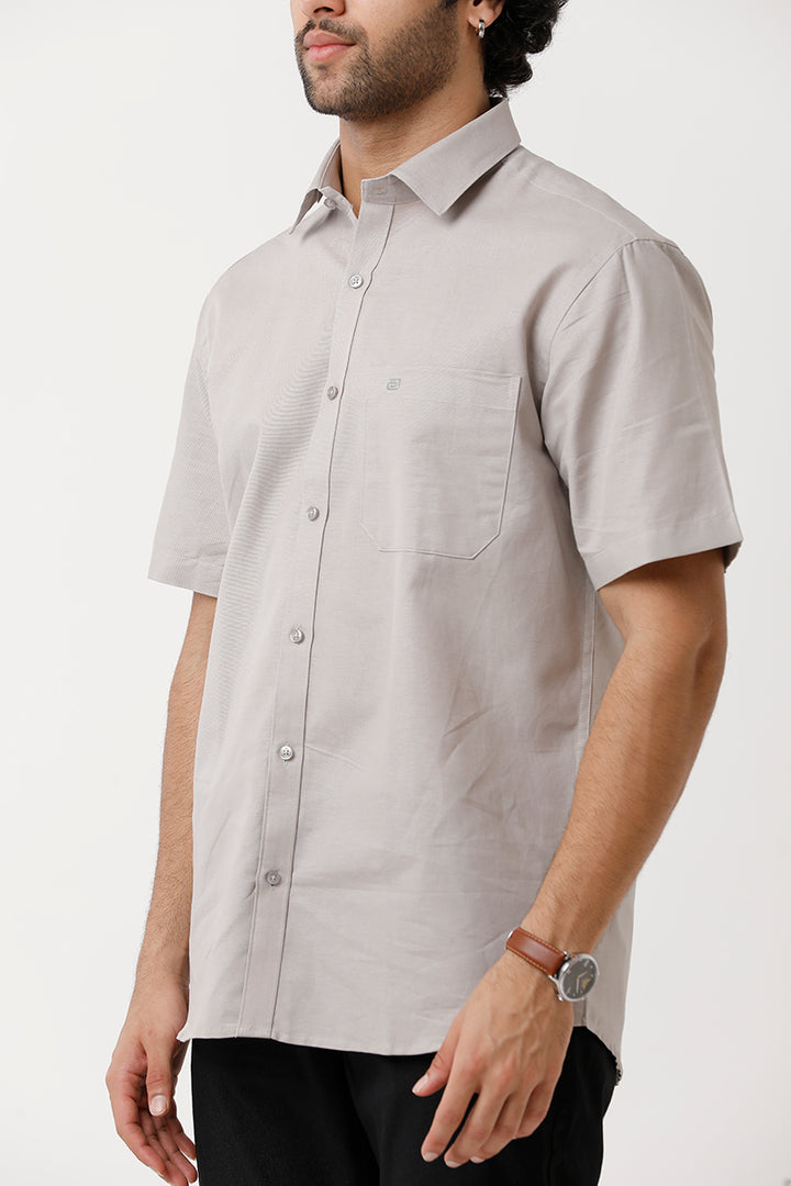 Jute Classic - Light Grey Formal Shirt For Men | Ariser