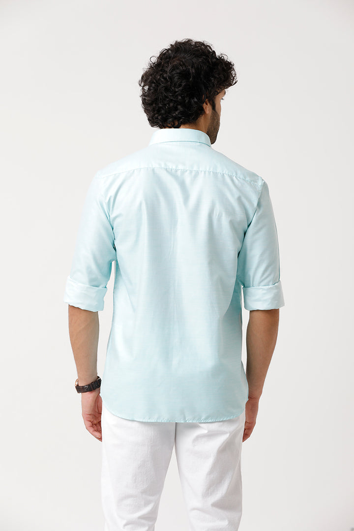 Tuscany - Teal Green Formal Shirts for Men | Ariser