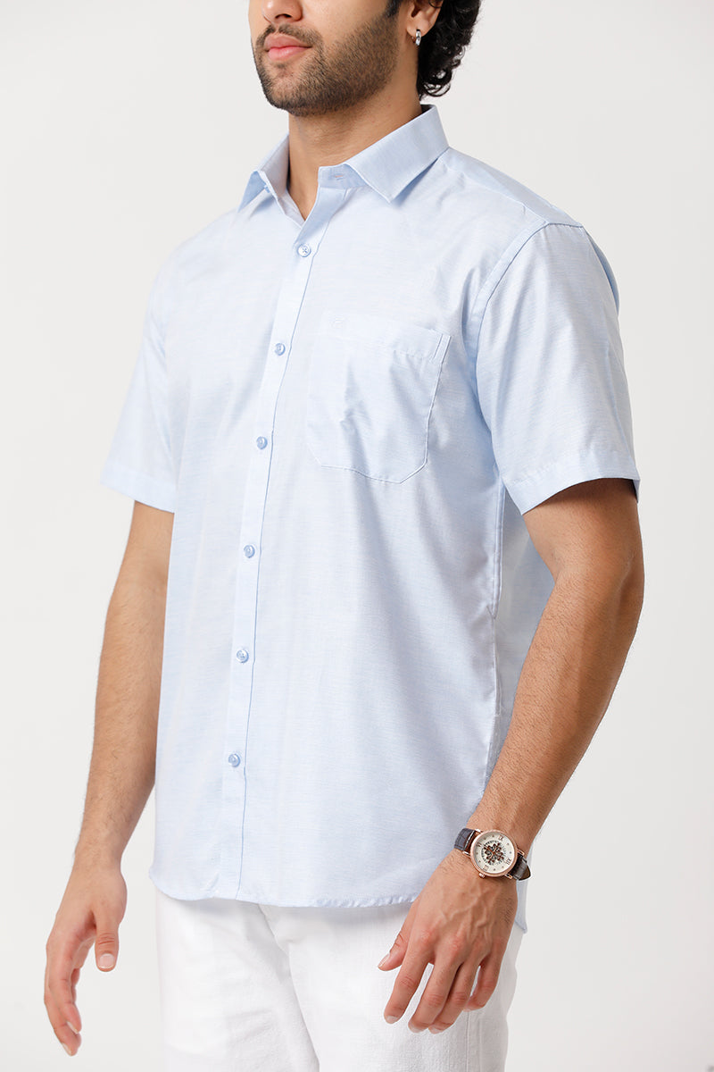 Tuscany - Baby Blue Formal Shirts for Men | Ariser