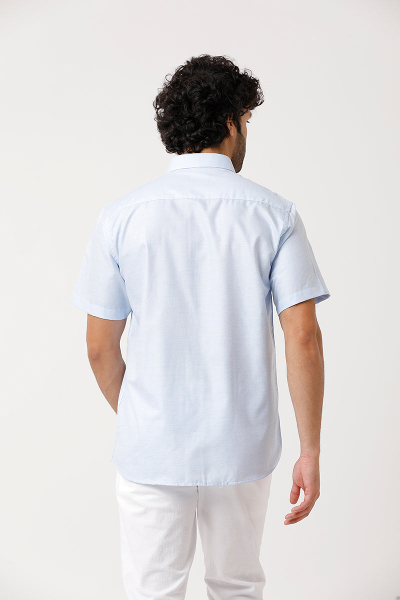 Tuscany - Baby Blue Formal Shirts for Men | Ariser