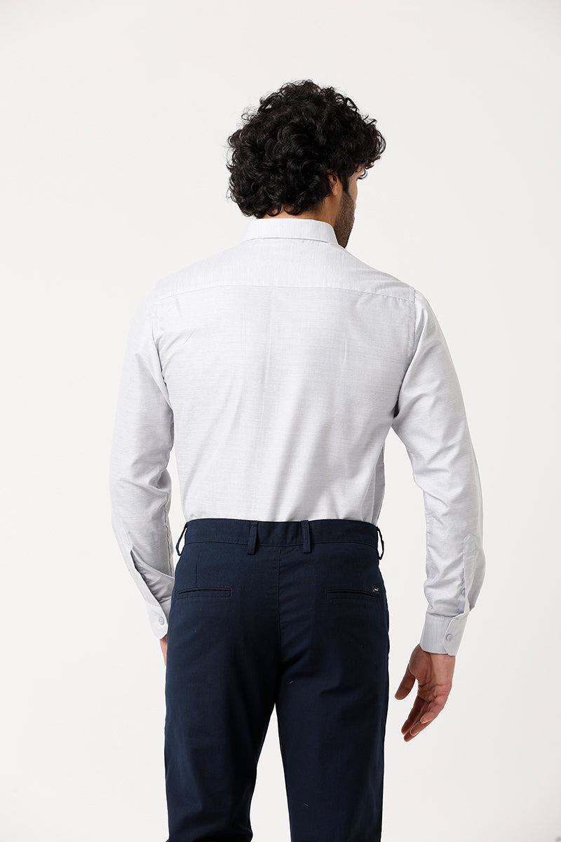 ARISER Tuscany Salt Blue Cotton Rich Solid Formal Full Sleeve Slim Fit Shirt for Men (Pack of 1)