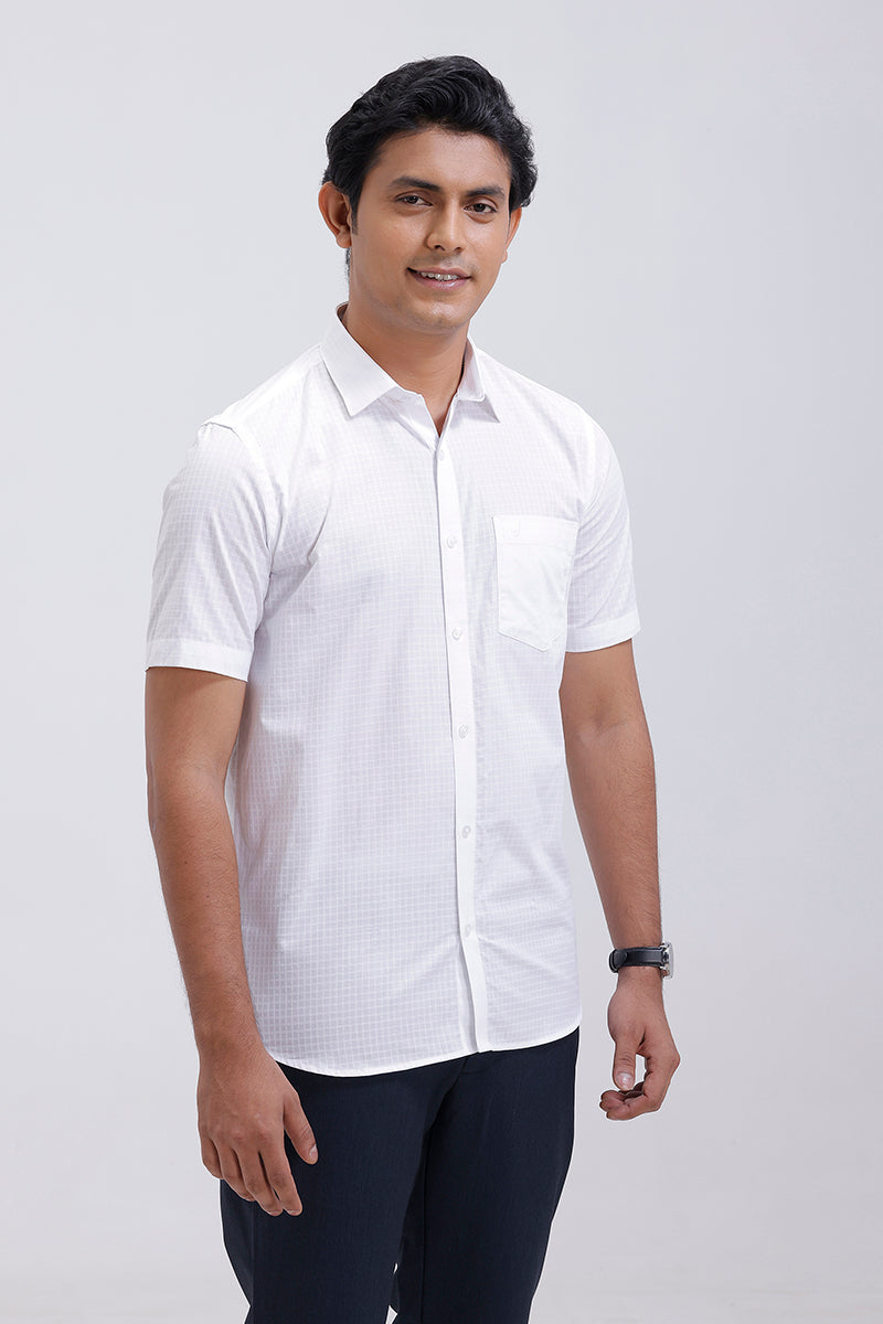 Alps - Cotton Formal White Shirt For Men | Uathayam
