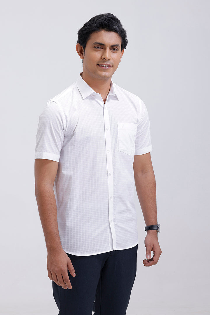 Alps - Cotton Formal White Shirt For Men | Uathayam