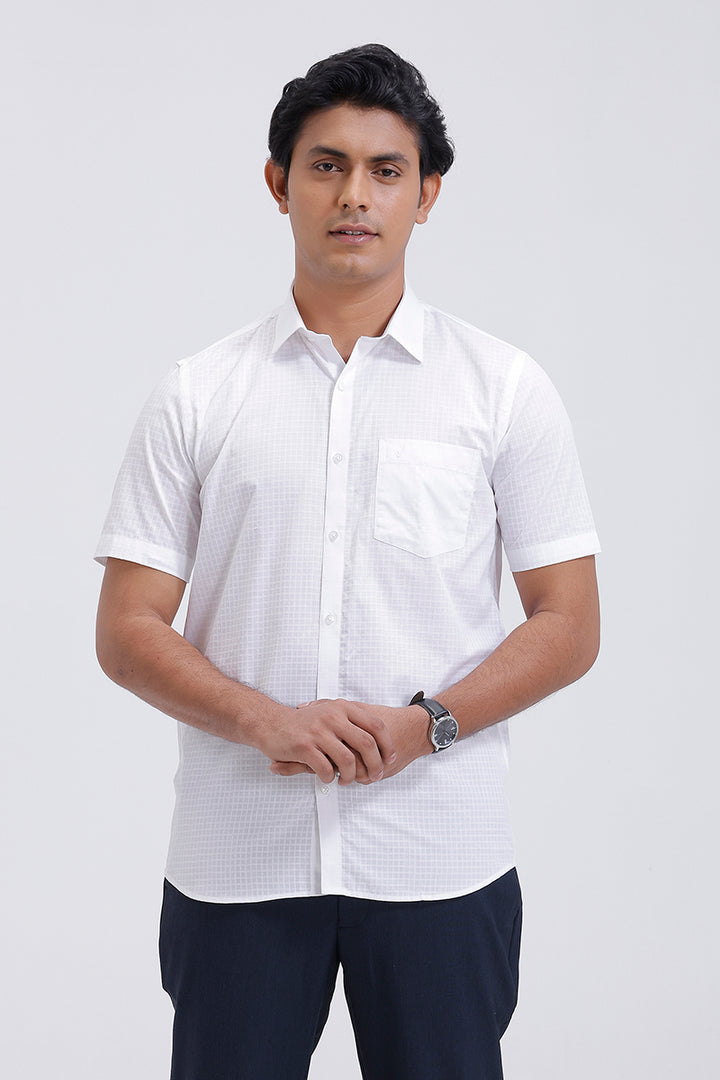 Alps - Cotton Formal White Shirt For Men | Uathayam