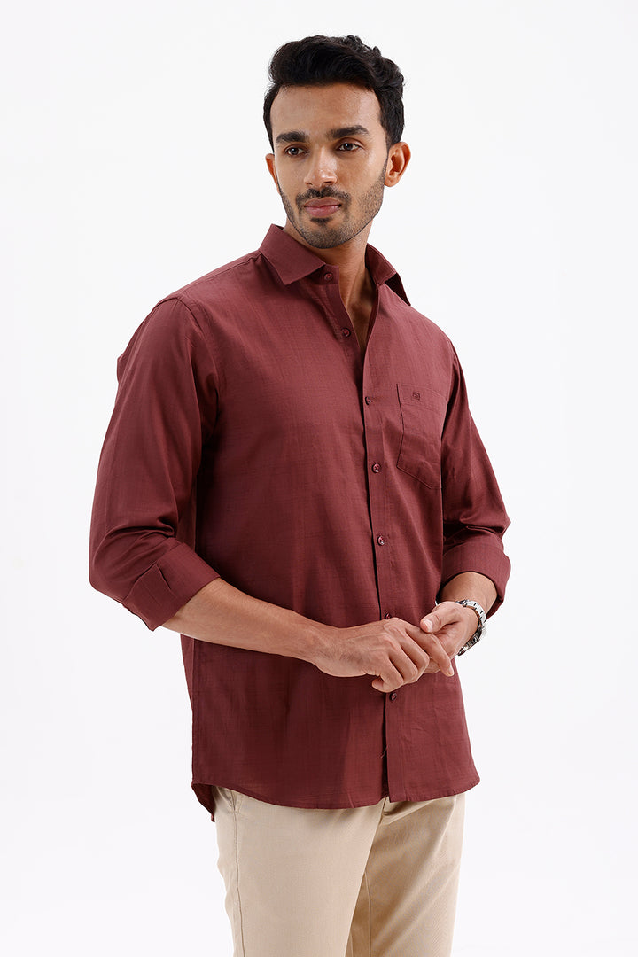 Stylish Royal Merlot Amalfi Men's Formal Shirt