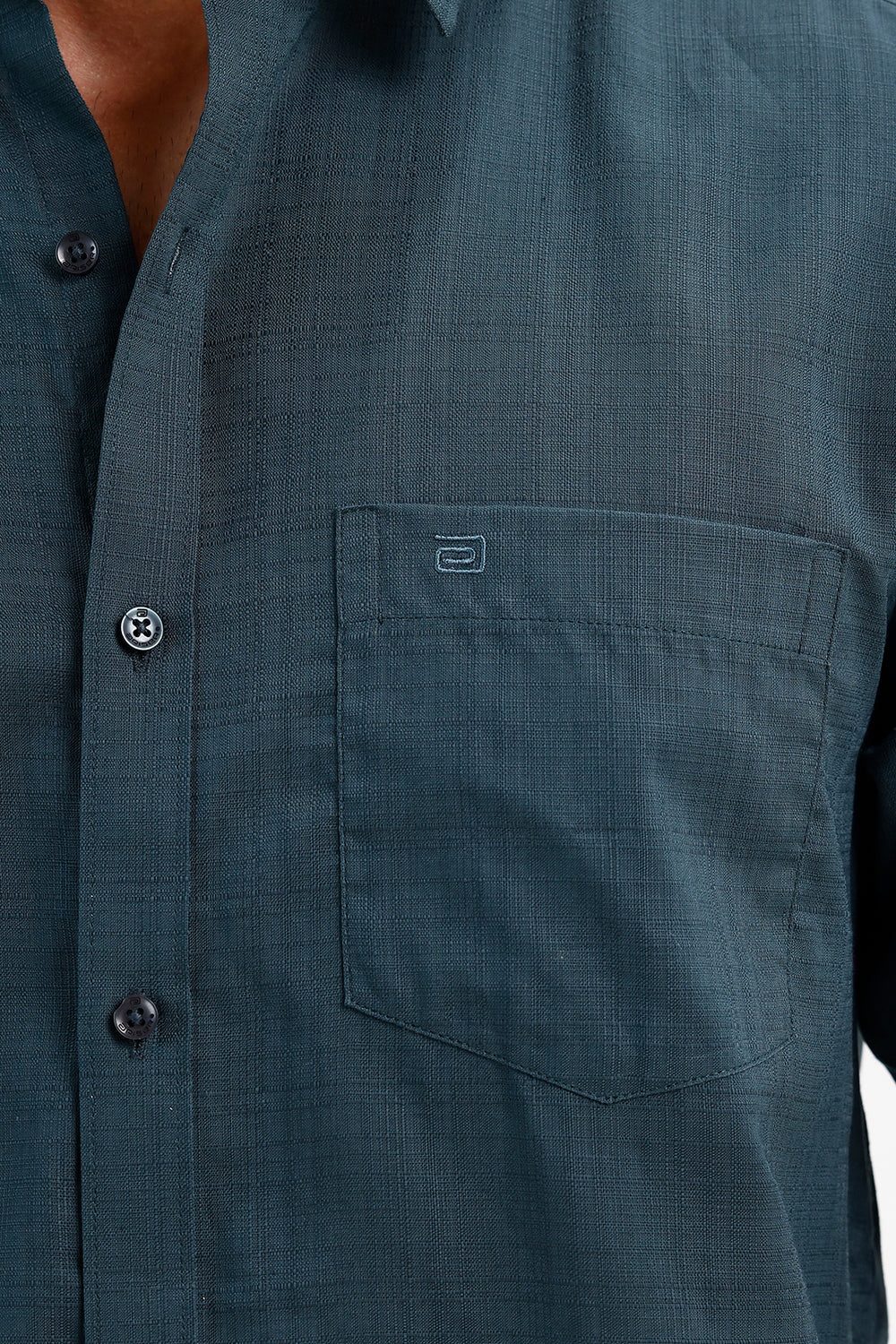 Deep Ocean Teal Formal Shirt for Men by Amalfi