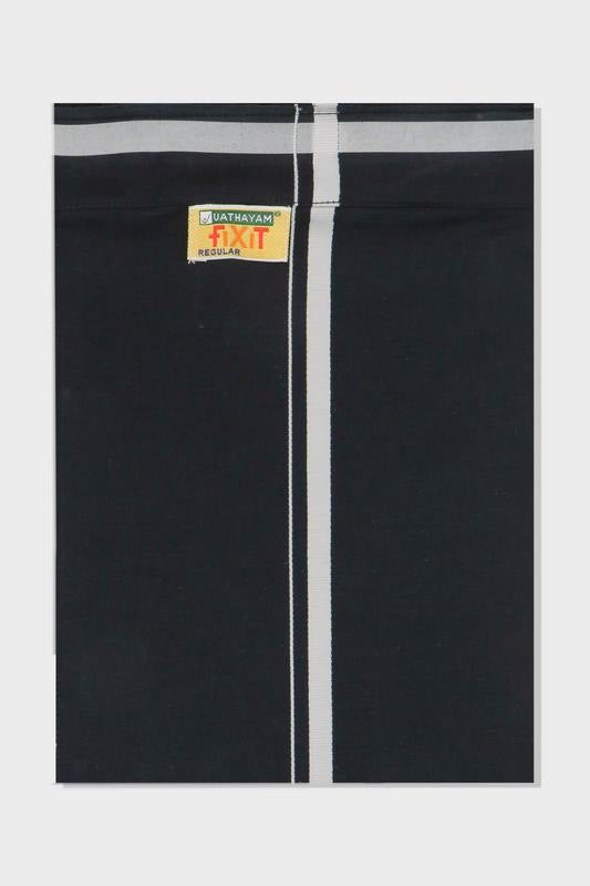 Velan BB - Black Pocket Fixit Dhoti For Men | Uathayam