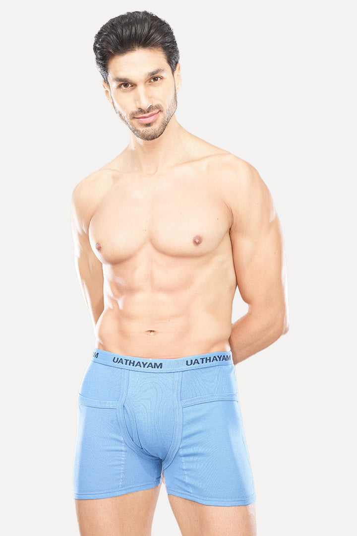 UATHAYAM Comfort RIB Outer Elastic Pocket Trunks For Men (Assorder Colors)