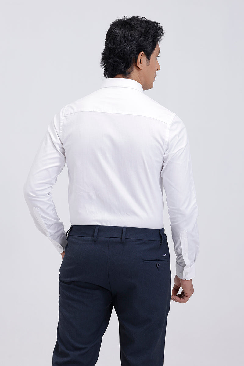 Men’s cotton formal white shirt regular fit