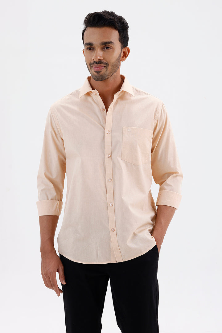 Men's Vanilla Cream Azure Formal Shirt