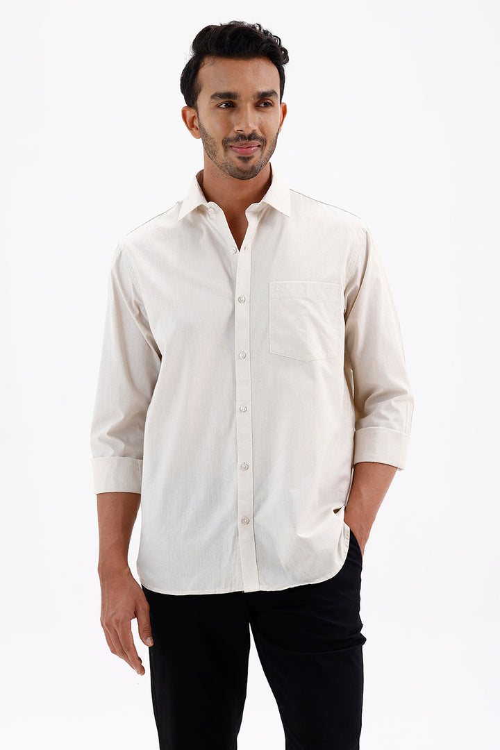 Men's Pearl White Azure Formal Shirt