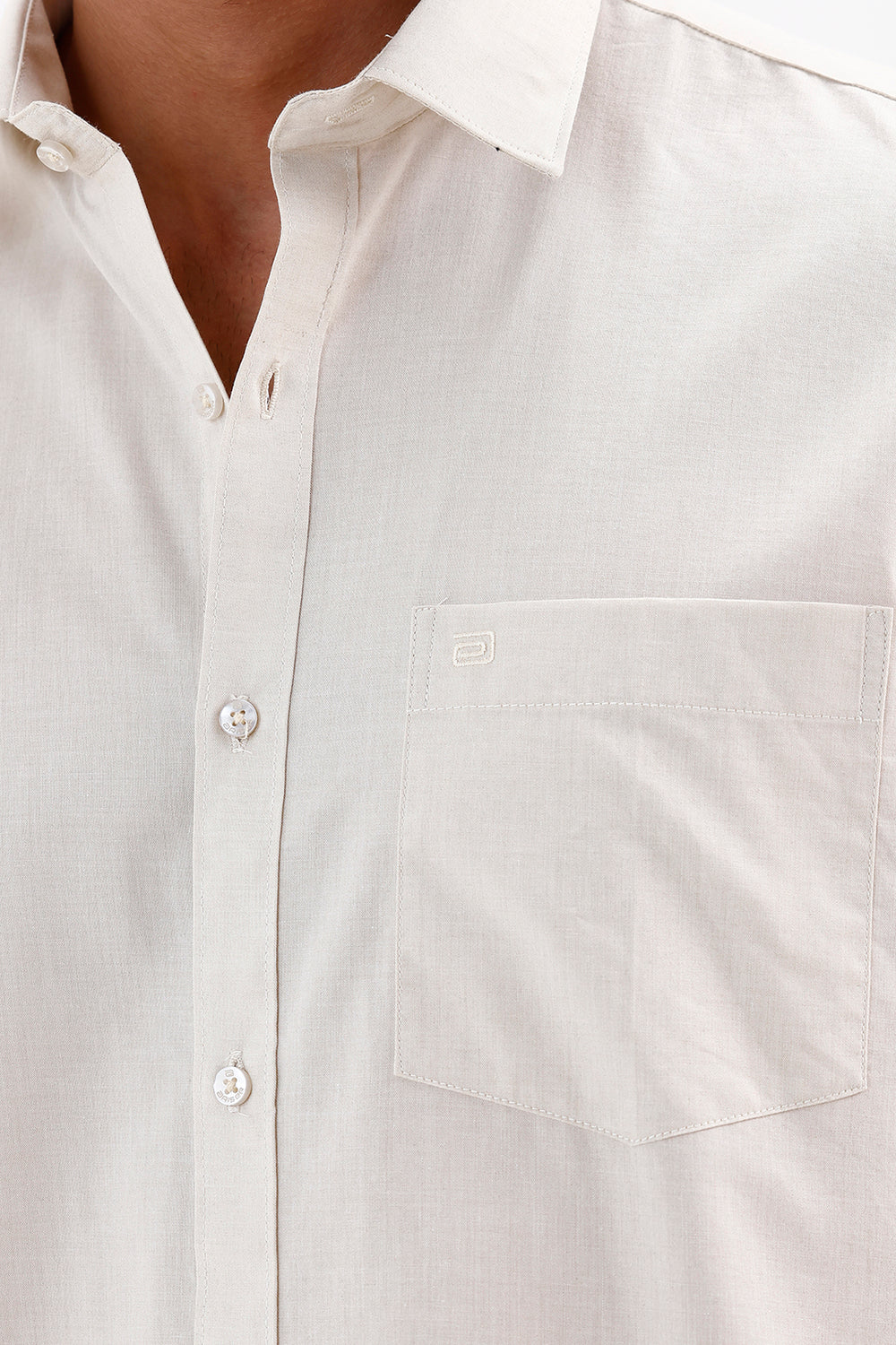 Pearl White Formal Shirt for Men by Azure