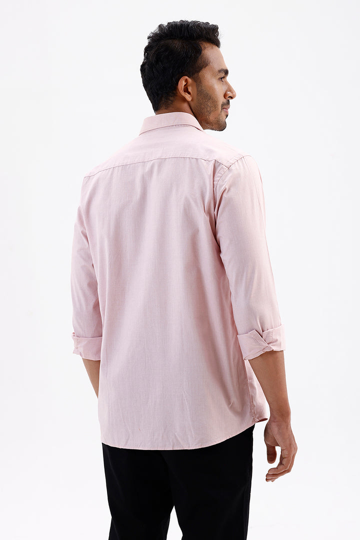 Azure Men's Soft Pink Cotton Formal Shirt