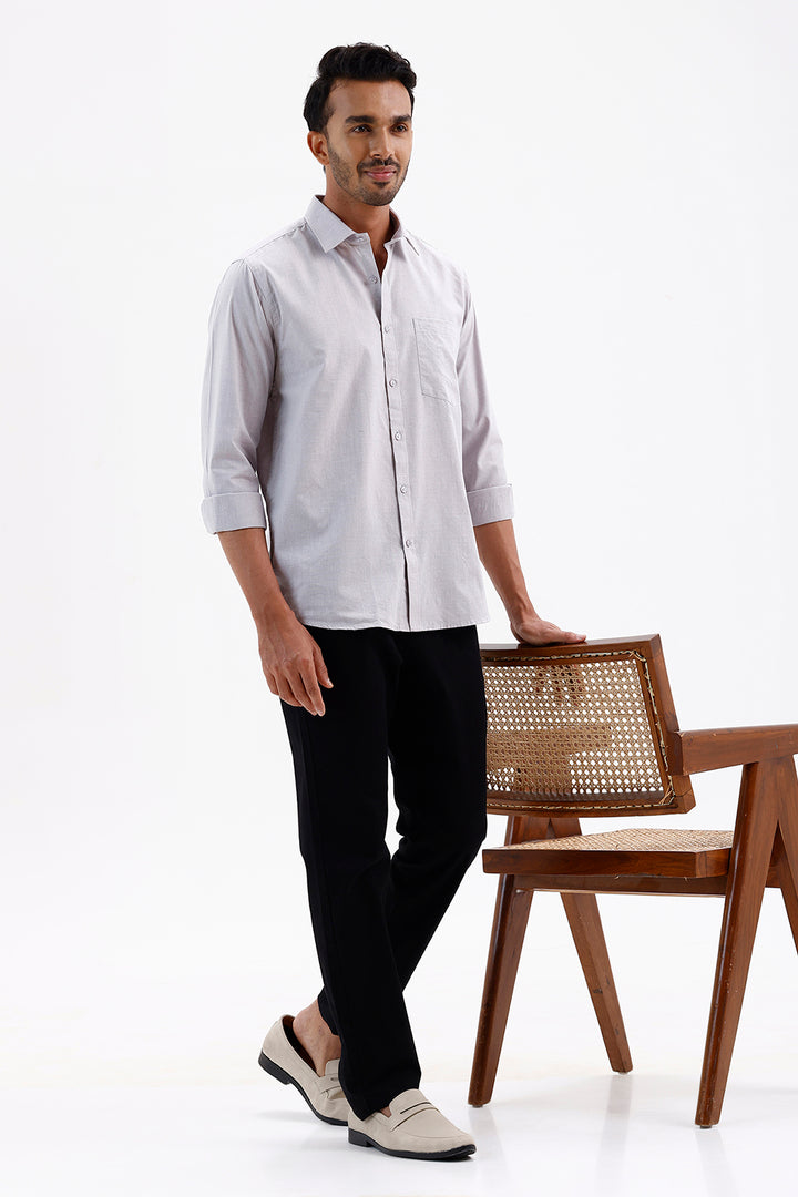 Premium Steel Gray Formal Shirt for Men