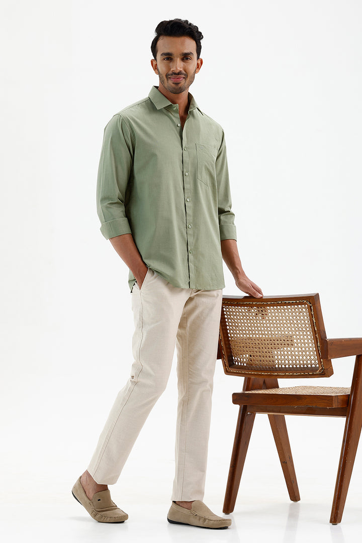 Premium Olive Mist Green Formal Shirt for Men