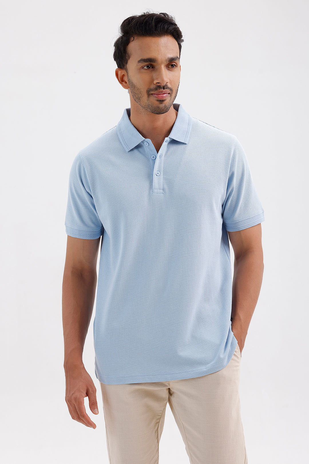 Canton Polo Baby Blue T-Shirt for Men by Ariser