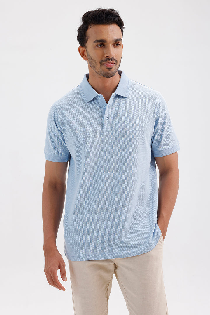 Canton Polo Baby Blue T-Shirt for Men by Ariser
